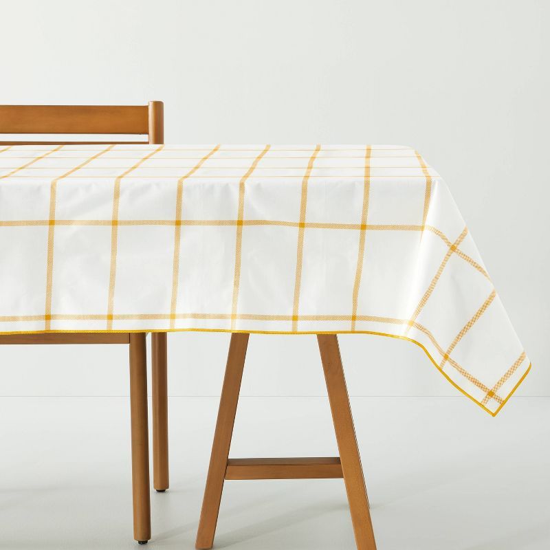 Grid Pattern Wipeable Oil-Canvas Tablecloth - Hearth & Hand™ with Magnolia | Target