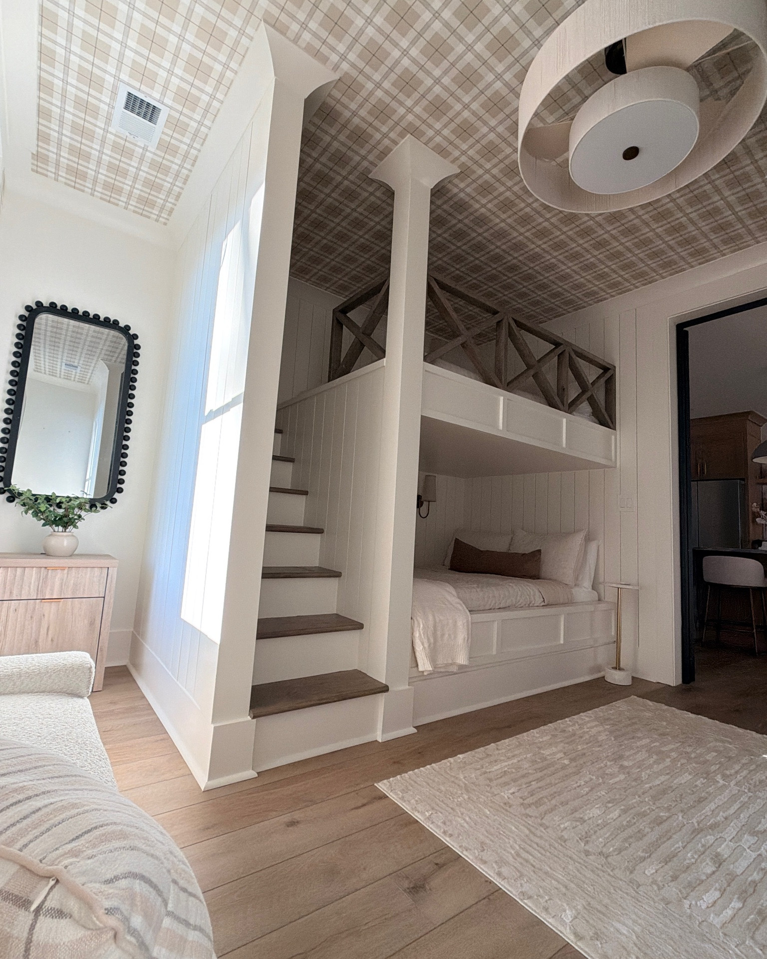 The bunk room is finally coming together and I’ve gotten SO many questions about everything in here! From the beds and bedding to the rug, lighting, wallpaper + more, I linked all the details for you in one place ✨

#bunkroom #bunkroomdesign #homeinspo #interiordesign #homedecor #designerhome #ltkhome

#LTKHome #LTKSaleAlert