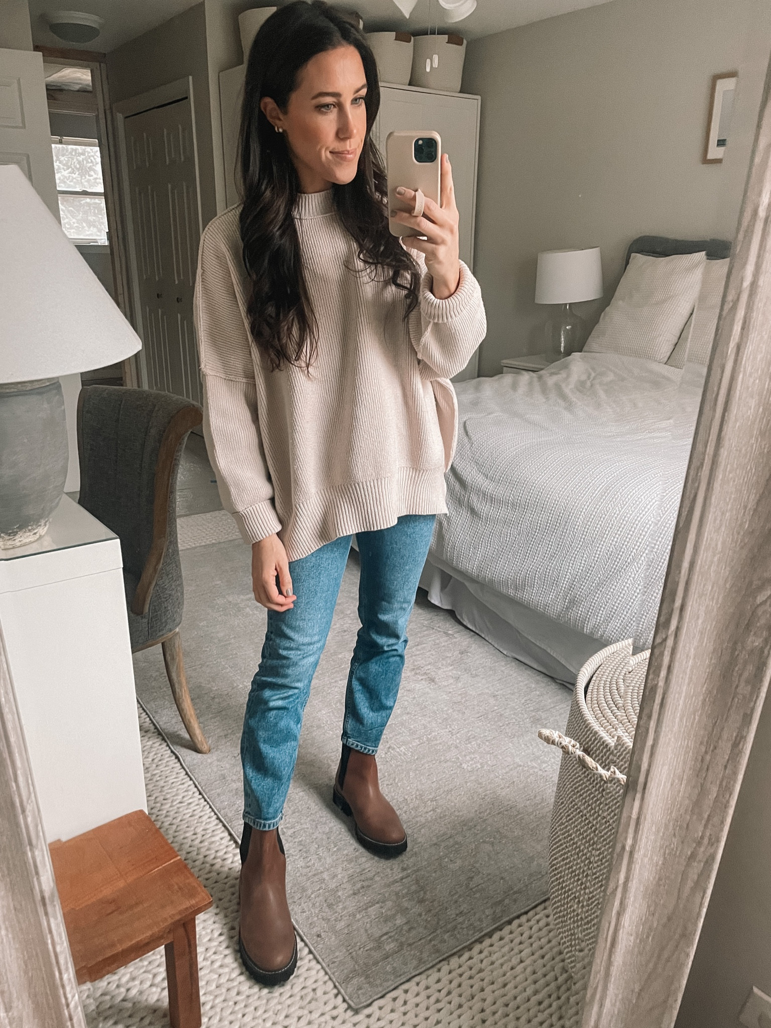 1.16.23
Free people sweater, H&M vintage jeans, lugsole boots 

#LTKSeasonal #LTKstyletip #LTKunder100