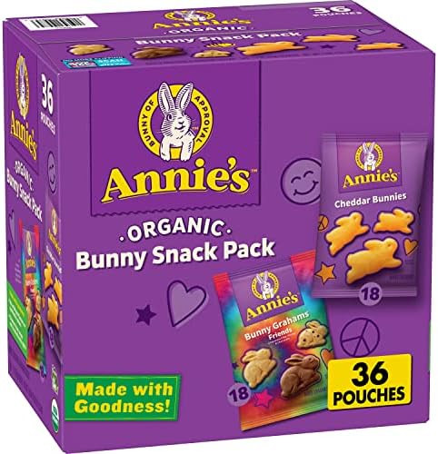Amazon.com: Annie's Organic Bunny Snack Pack, 36 oz., 36 Pouches | Amazon (US)