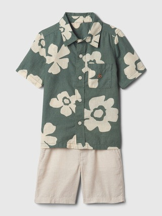 babyGap Linen-Cotton Outfit Set | Gap (US)