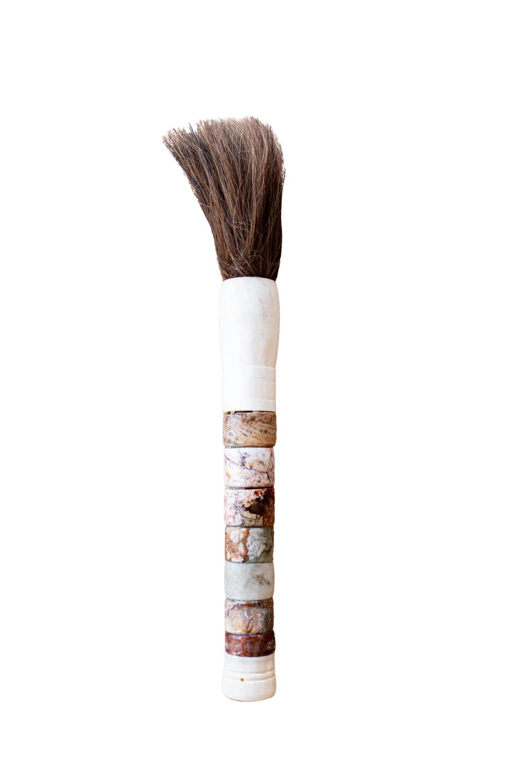 Natural Bone Calligraphy Paint Brush Vintage Marble Brown | Luxe B Co