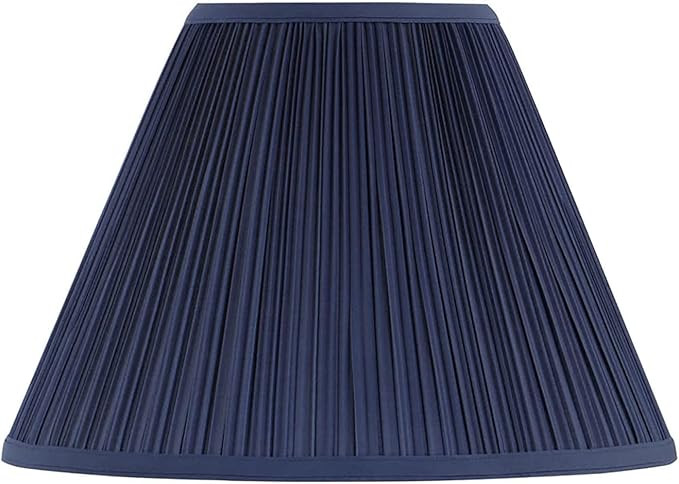 Aspen Creative 33195, Transitional Hardback Empire Shaped Mushroom Pleated Dark Blue Spider Shade... | Amazon (US)