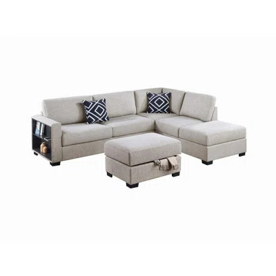 Sectional Couch, Storage Sofa With Storage Ottoman For Apartment, Living Room | Wayfair North America