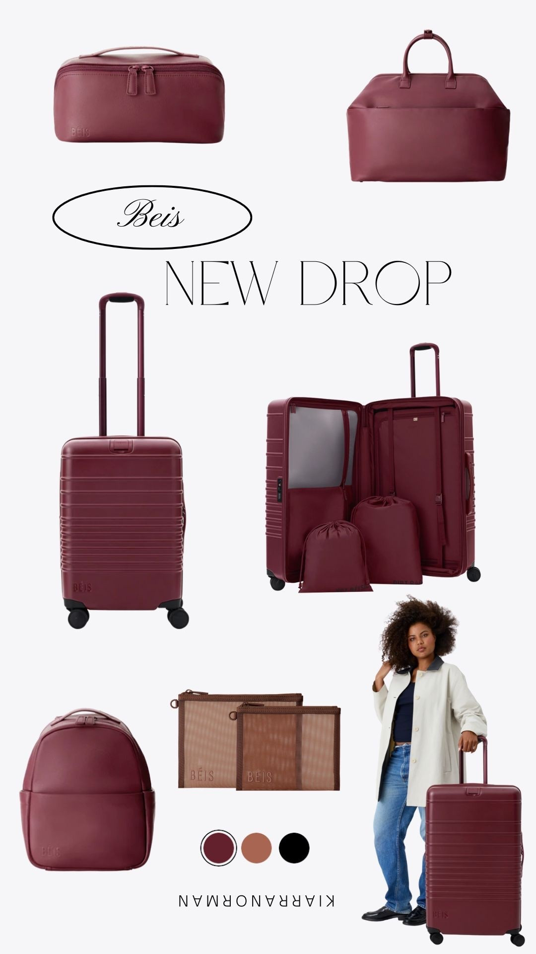 Beis just dropped a NEW color that is soooo stunning! Classic black, maple, and now burgundy (which I’m sure will sell out since it’s the color of the season) 😍  I have the large checked back and now want the medium too! If you’re ordering, I highly recommend getting the cover as well to easily wipe away dirt and keep her beautiful. It’s worth every penny. 

Travel essentials, best luggage, travel must haves, beis luggage, gifts for her, gift ideas for travel lover, gifts for mom, gifts for newleyweds

#LTKItBag #LTKTravel #LTKSeasonal