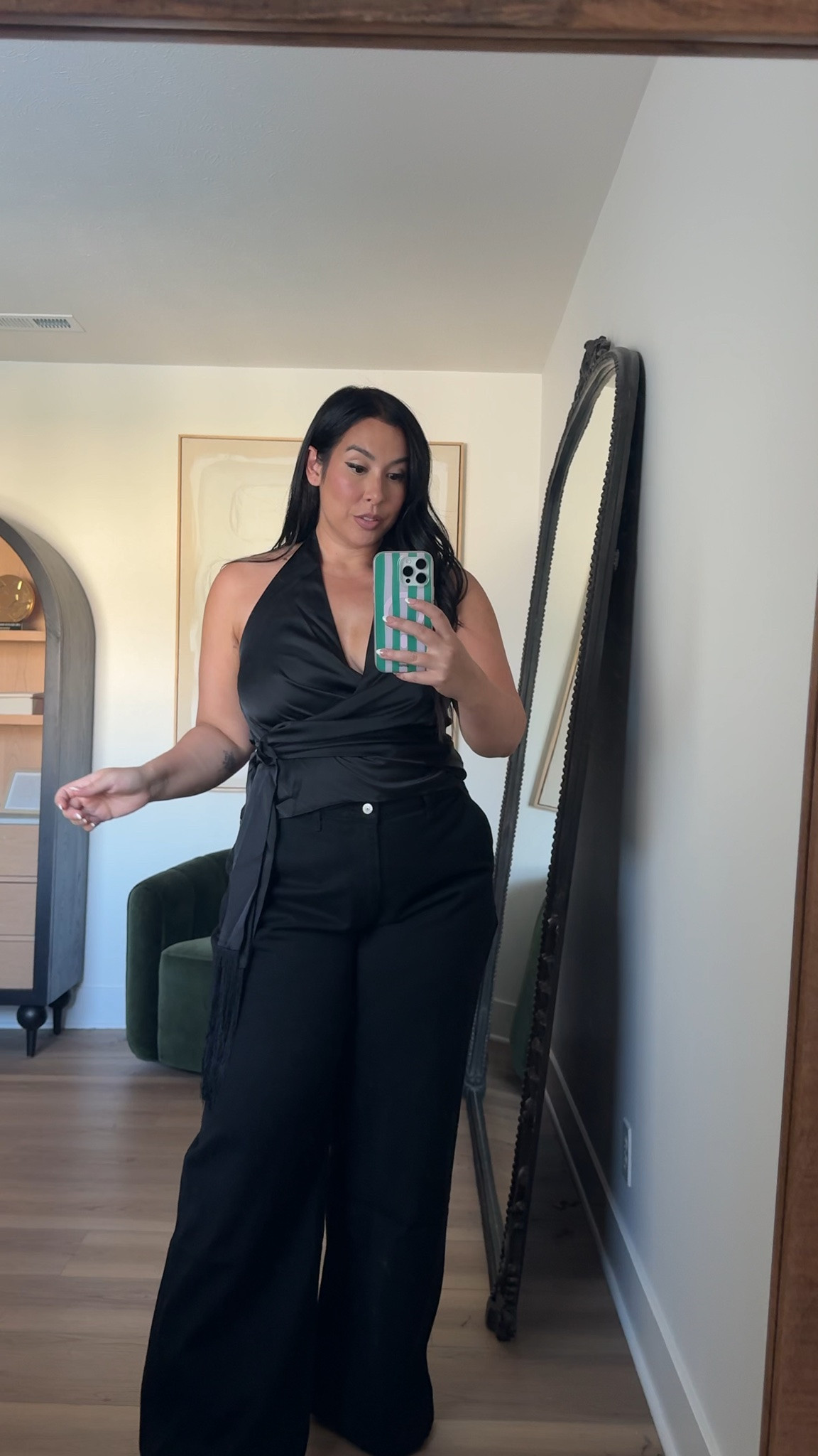 Obsessed with this wrap top! Wearing an XL in everything! L in the boat neck top! dynamite, date night outfits, midsize, midsize fashion, fall dresses, formal dress 

 #LTKSeasonal #LTKMidsize