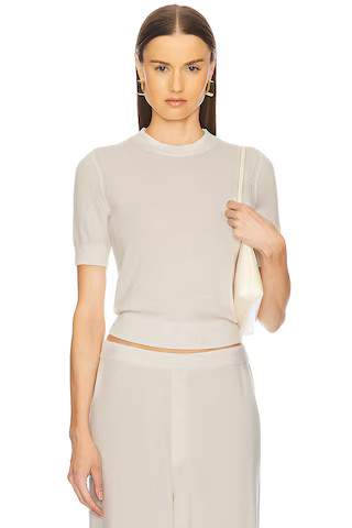Guest In Residence Sweater Tee in Cream from Revolve.com | Revolve Clothing (Global)