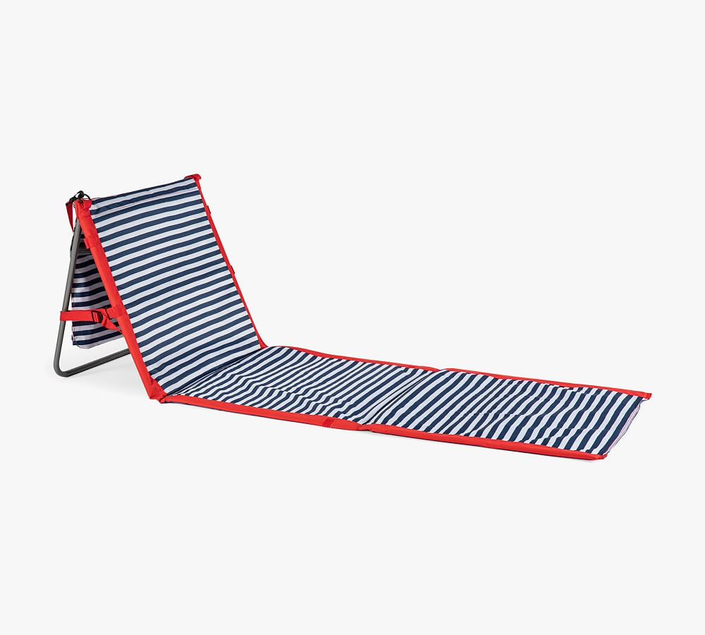 Beach Mat Convertible Tote - Blue Pinstripe | Pottery Barn (US)