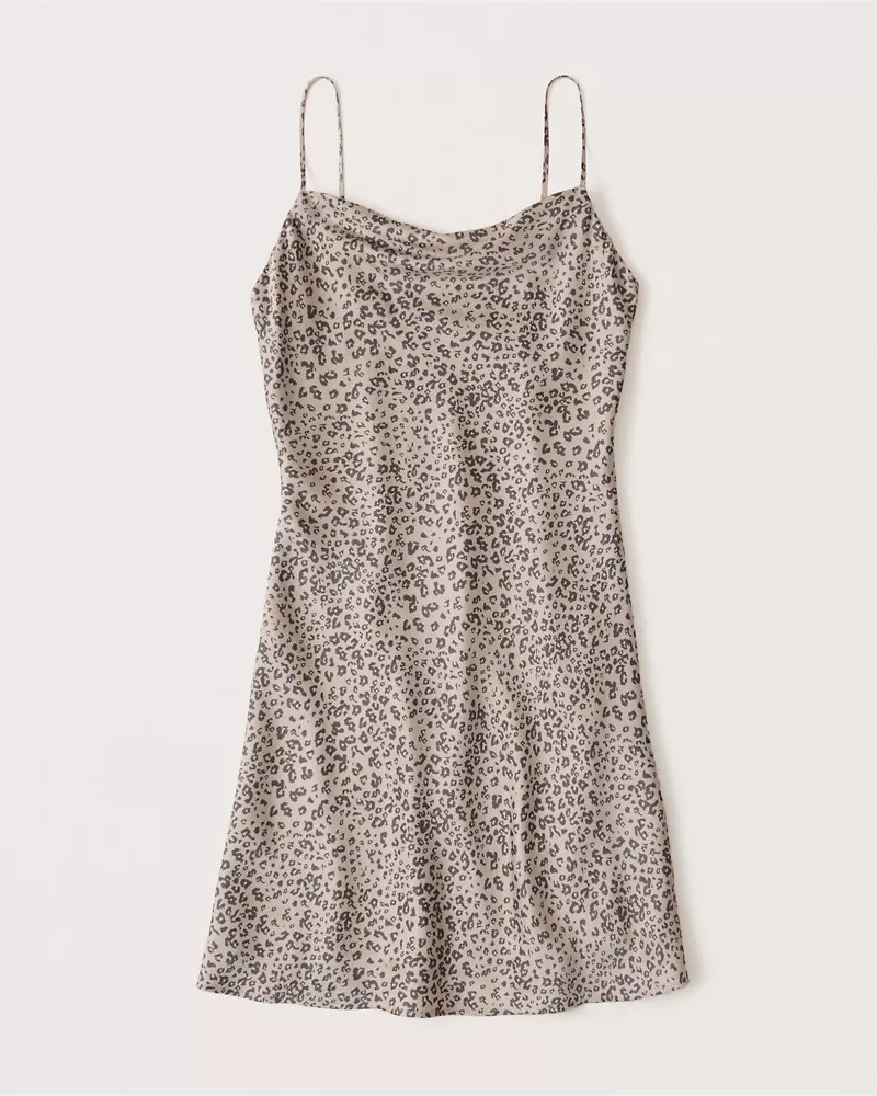 Cowl Neck Satin Slip Dress | Abercrombie & Fitch (US)