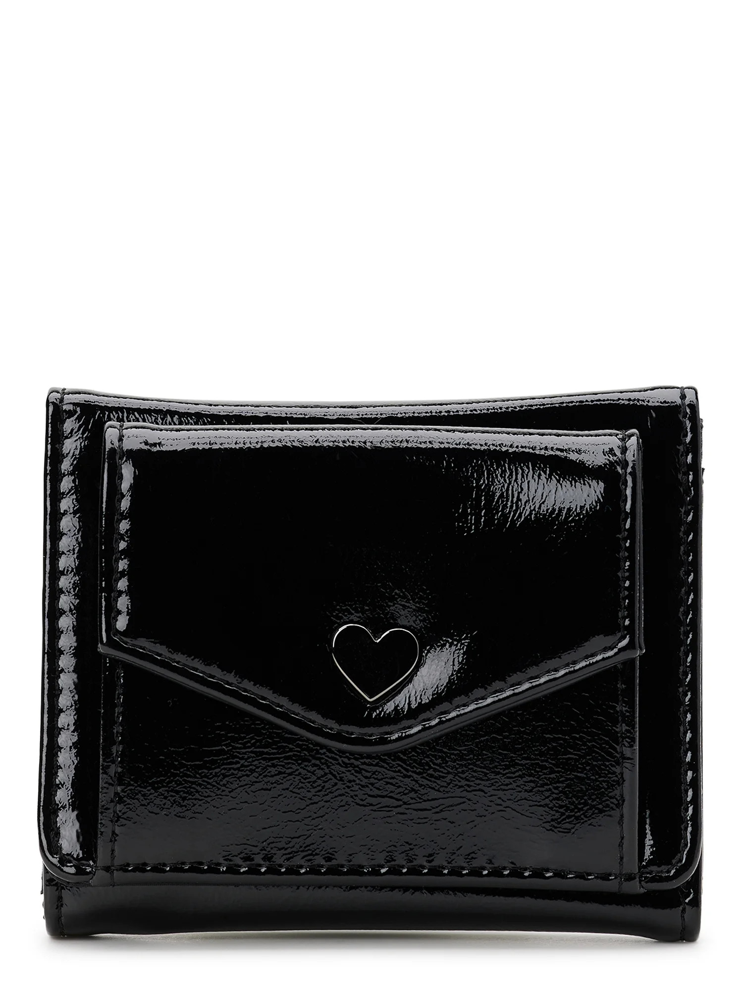 No Boundaries Heart Casual Trifold Wallet, Black | Walmart (US)