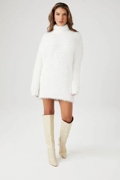 Faux Fur Mini Sweater Dress | Forever 21 (US)