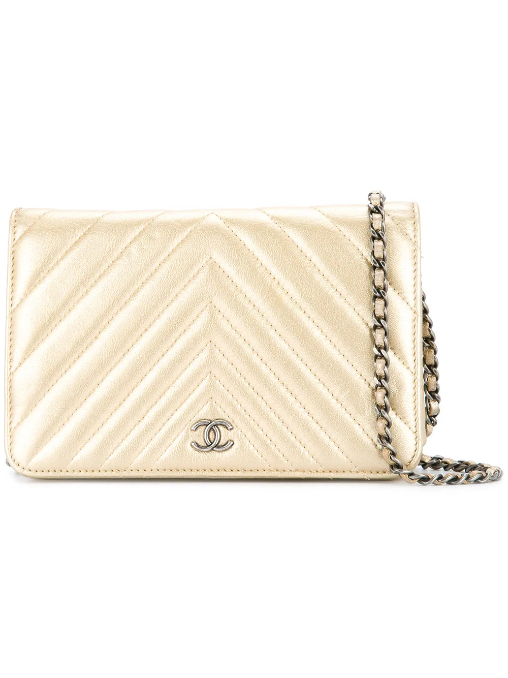 Chanel Vintage V quilted WOC - Metallic | FarFetch US