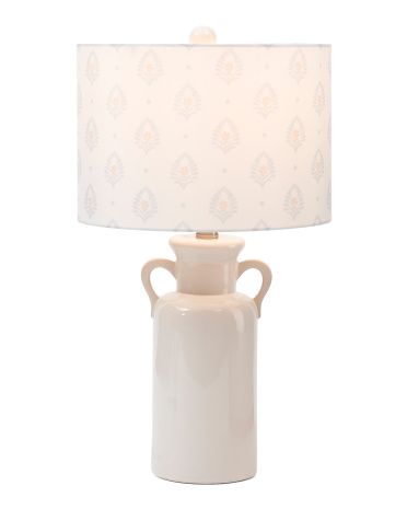 20.5in  Ceramic Table Lamp With Printed Shade | Bedroom | Marshalls | Marshalls