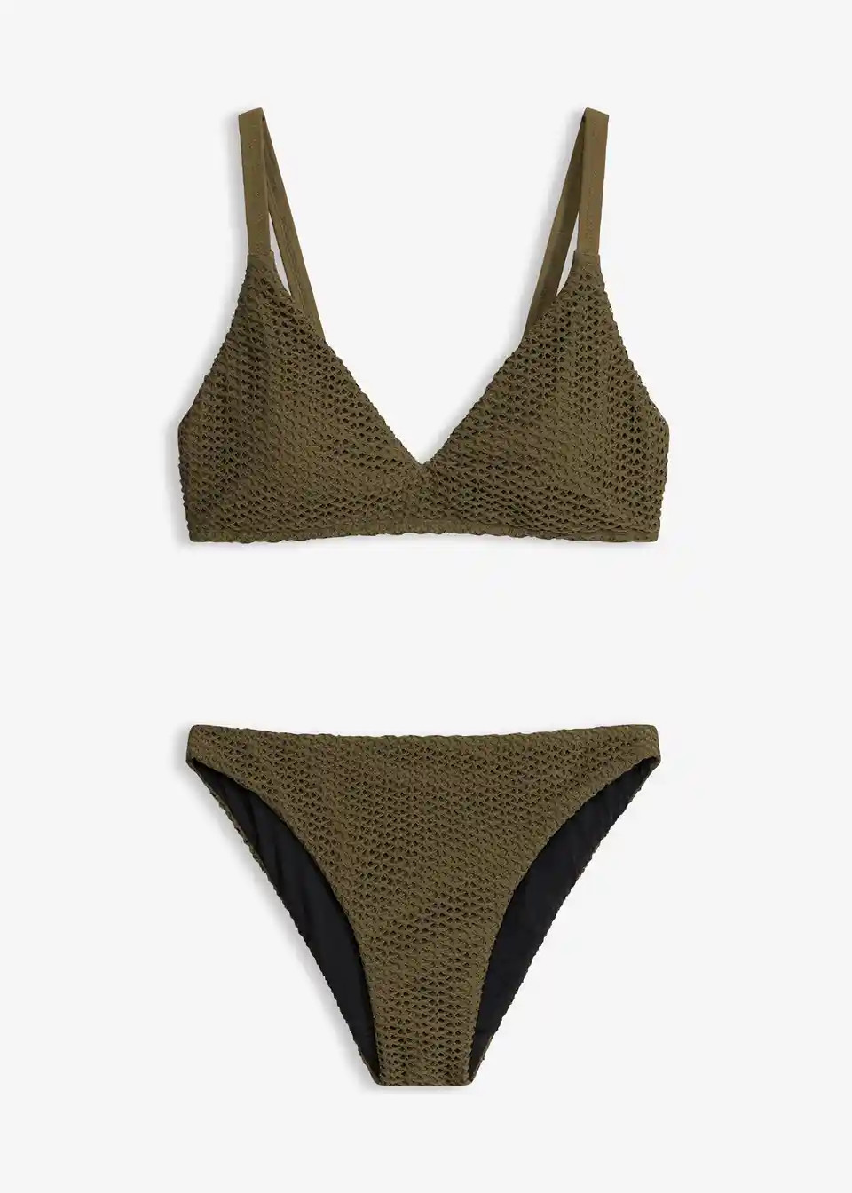 Trendiger Bikini mit sch\u00f6nen Details - dunkeloliv | bonprix | Bonprix DE