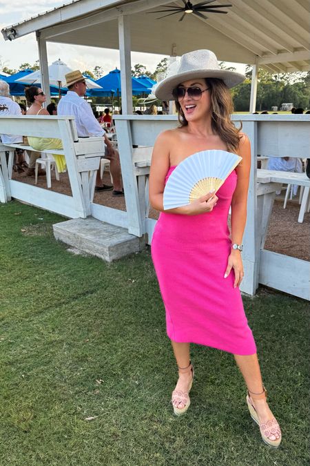 What  I wore to a polo match yesterday . The hat is from a company called FELT in Fredericksburg, TX

#LTKU #LTKParties #LTKOver40