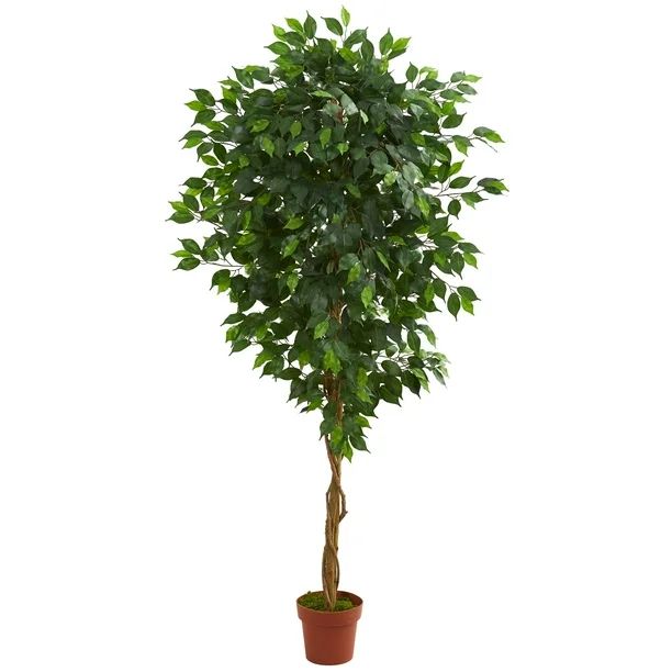 Nearly Natural 6' Ficus Artificial Tree, Green - Walmart.com | Walmart (US)