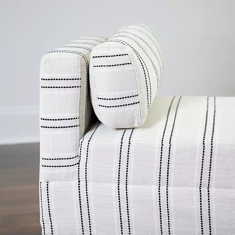 Stitched Stripe Upholstered Bench | Kirkland's Home