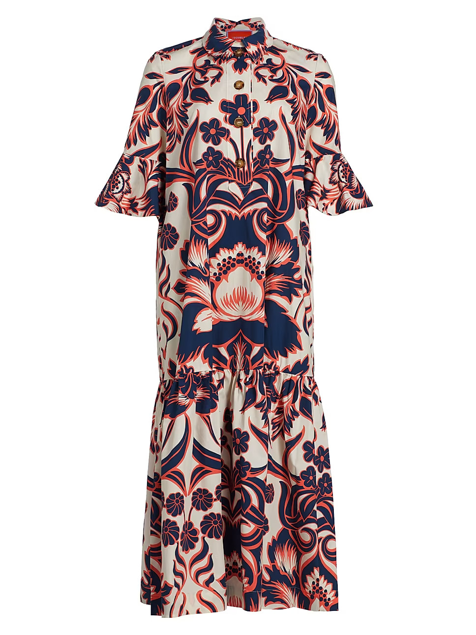 Edition 33 Artemis Floral Cotton Midi-Dress | Saks Fifth Avenue
