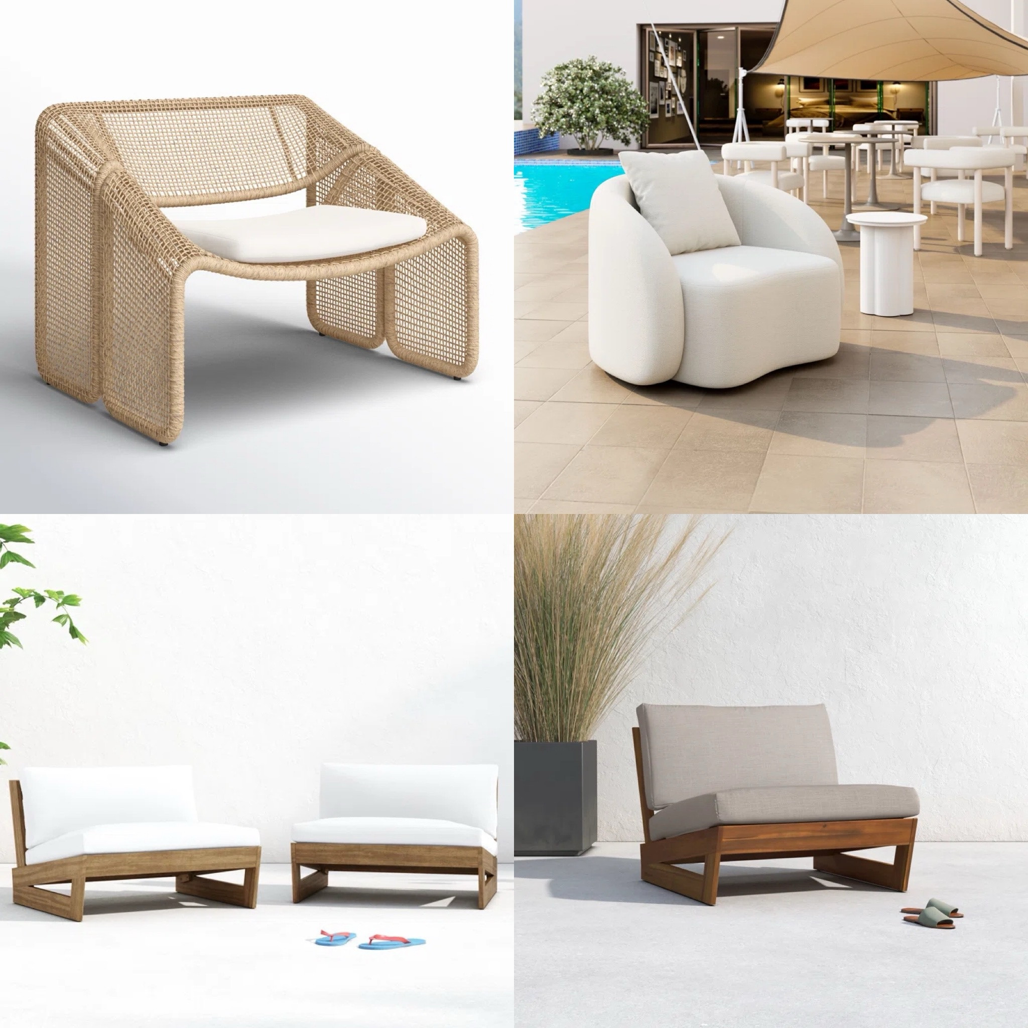 Currently obsessed with these laidback feel outdoor loungers. Love the low-profiles and curved lines. They not only invite you to take a seat but also make a statement in your backyard. 

#LTKSaleAlert #LTKHome #LTKSeasonal