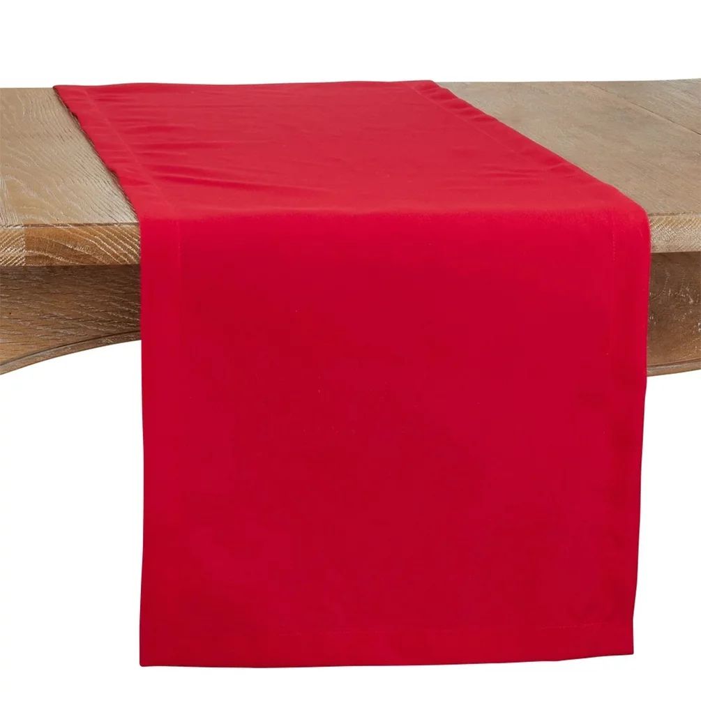 Fennco Styles Classic Everyday Design Solid Color Table Runner 16 x 90 Inch - Red Table Cover for... | Walmart (US)