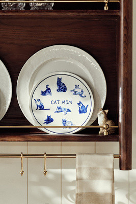 Molly Hatch Stoneware Dog and Cat Mom Dessert Plates | Anthropologie (US)