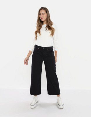 AE Strigid '90s Wide Leg Crop Jean | American Eagle Outfitters (US & CA)