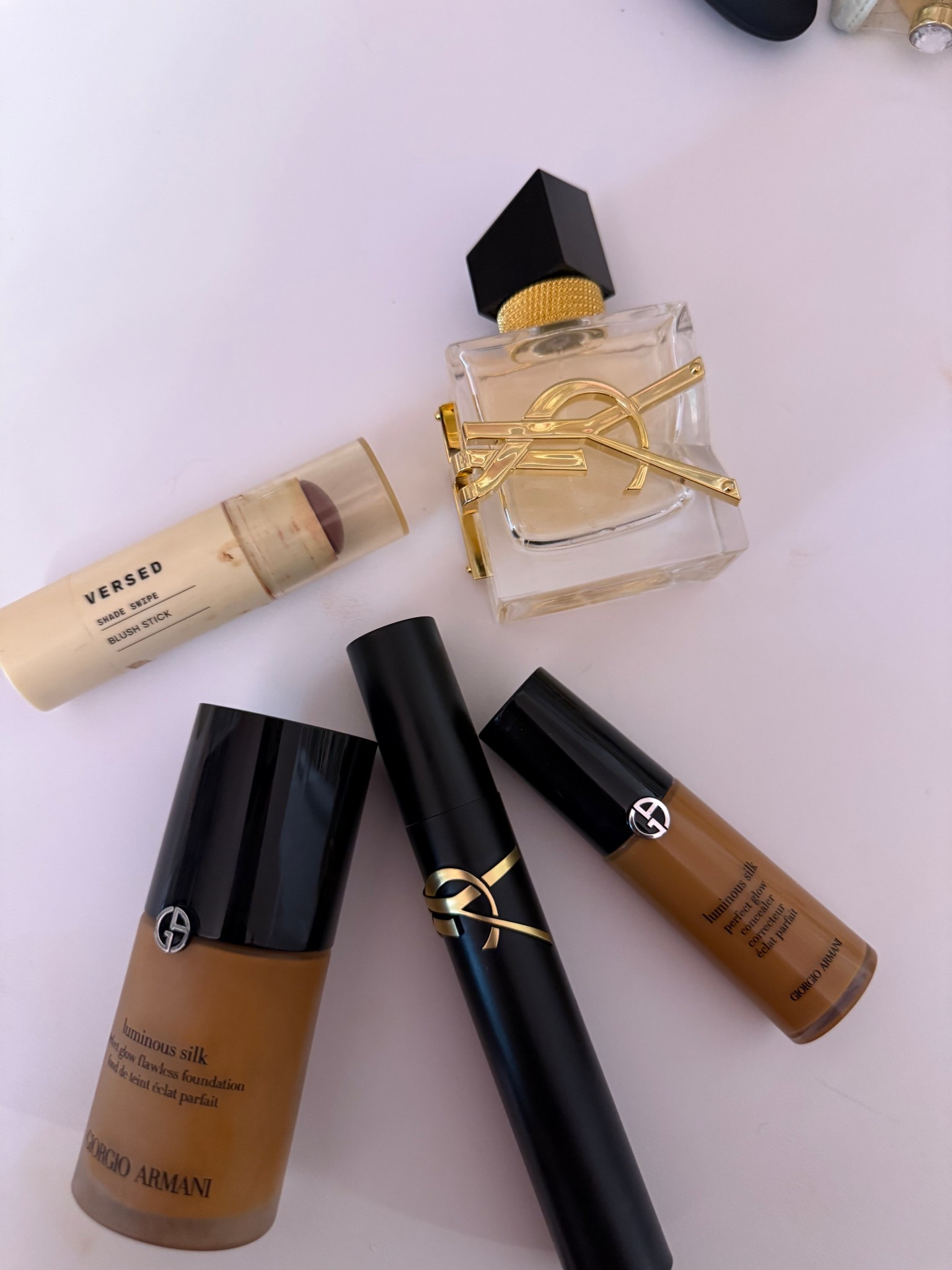 Giorgio Armani, YSL, Versed, makeup, makeup must haves, foundation, blush stick, perfume, concealer, mascara, beauty products, luxury

#LTKSeasonal #LTKFindsUnder100 #LTKBeauty