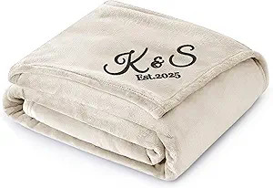 Personalized Blanket with Embroidered Name, Custom Fleece Throw Blanket Cozy Soft Blanket for Bed... | Amazon (US)