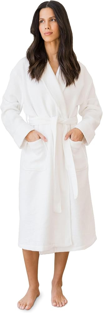 Cozy Earth Waffle Bath Robe - Lightweight Spa Robe with Pockets - 40% Viscose from Bamboo Blend | Amazon (US)