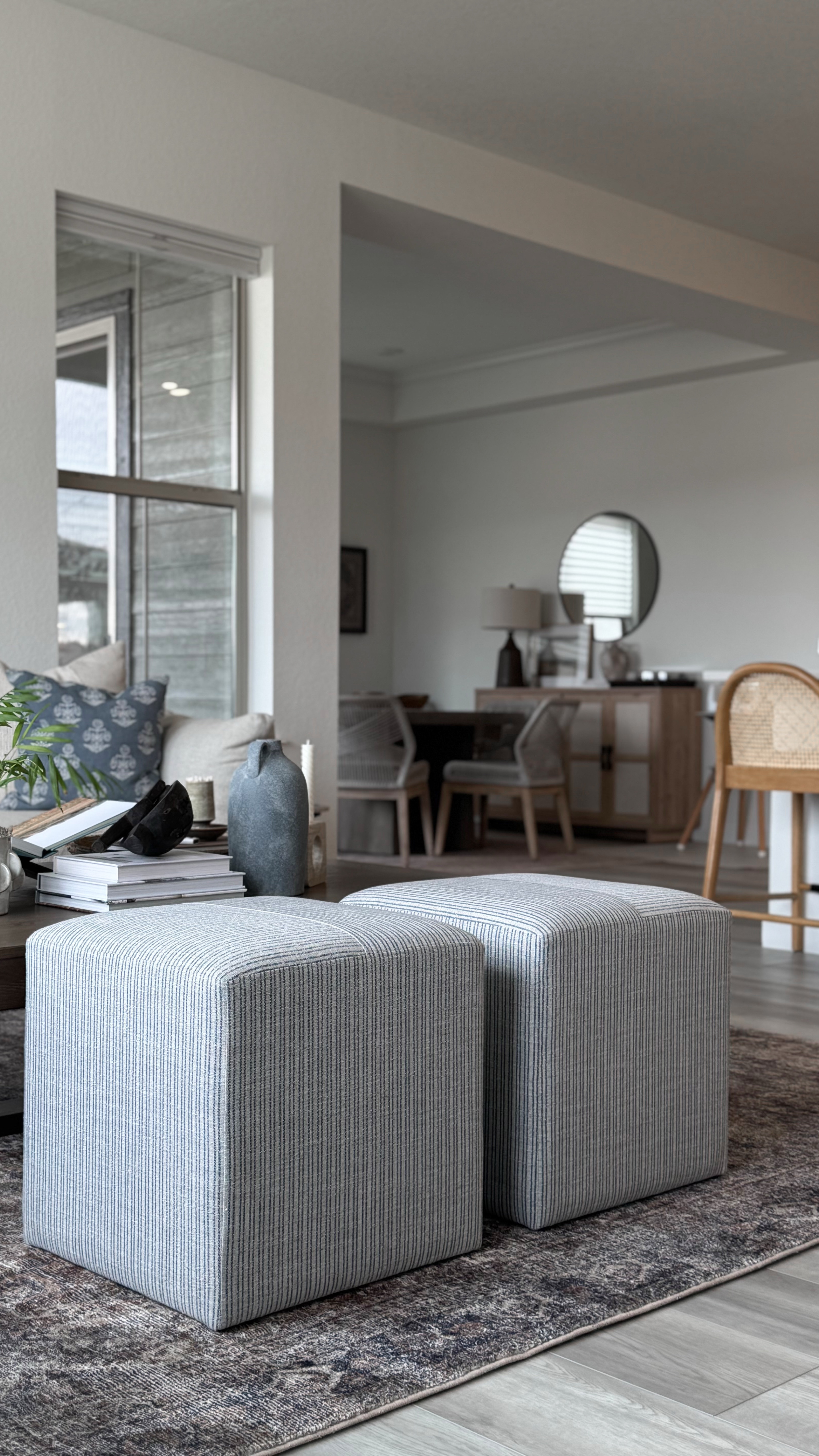 Threshold W/ Studio McGee Ottoman’s — tan/navy stripe 

#LTKStyleTip #LTKHome #LTKFindsUnder100