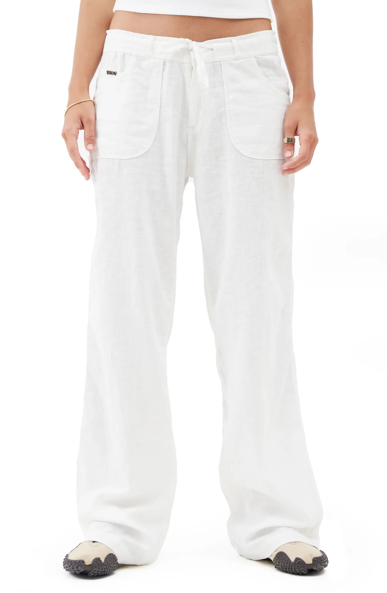 Five-Pocket Linen Blend Pants | Nordstrom