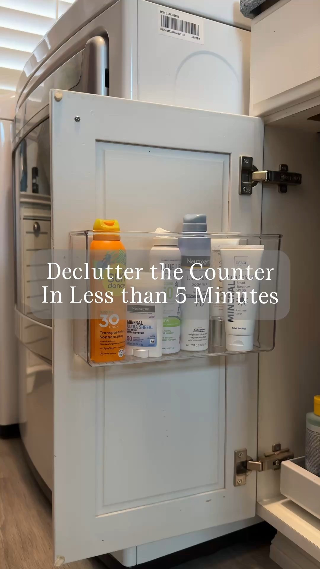 Declutter your space in just 5 minutes or less! 
I tucked the sunscreen bottles inside the cabinet, instantly freeing up my counter. Adheres to a wall or cabinet door.  Use this in your kitchen, bathroom, or laundry room, wherever you need to clear the clutter. 
 
📌 Share with someone who needs this!

#LTKHome