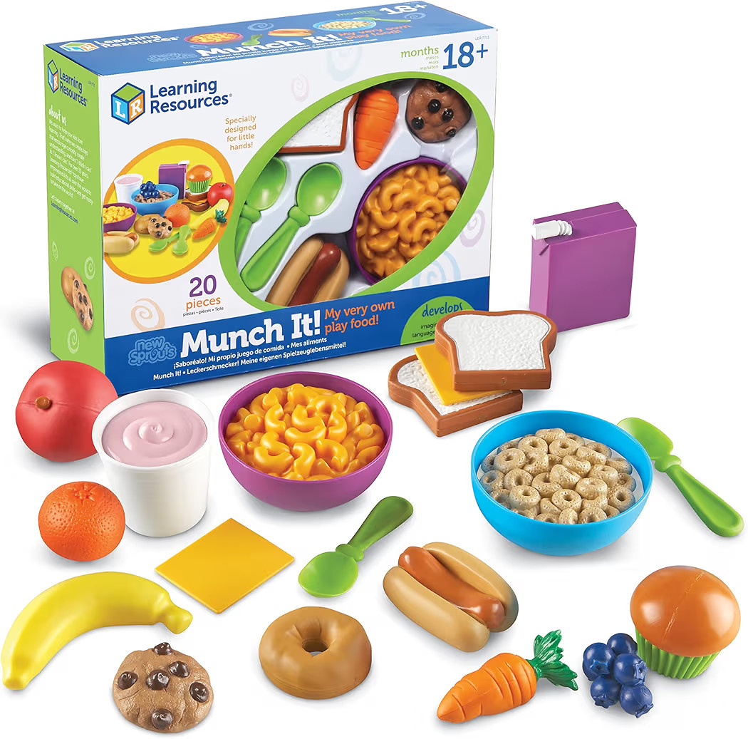 Learning Resources New Sprouts Munch It! Food Set - Food Kitchen Accessories, Pretend Toys, Toddl... | Amazon (US)