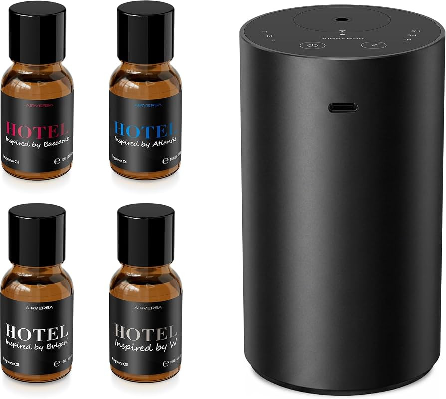 Airversa ADX Waterless Essential Oil Diffuser Starter Kit, Black | Amazon (US)