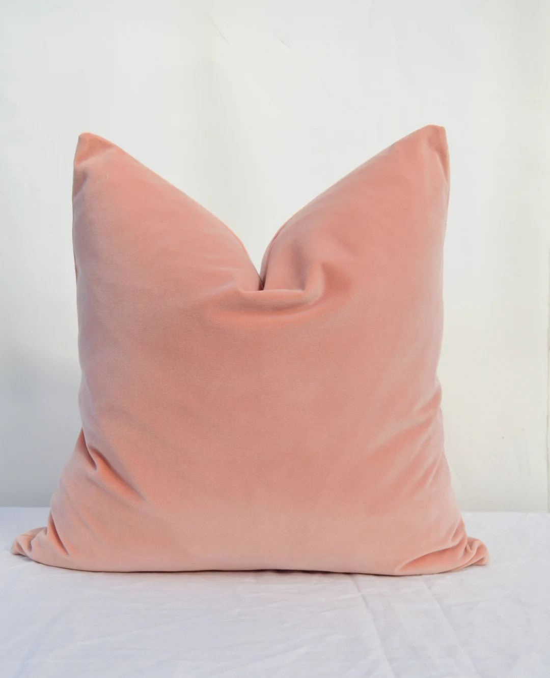 Pink Velvet Pillow Cover Blush Pink Pillow Cover, Pink Soft Cushion Cover Pink Accent Pillow Cove... | Etsy (US)