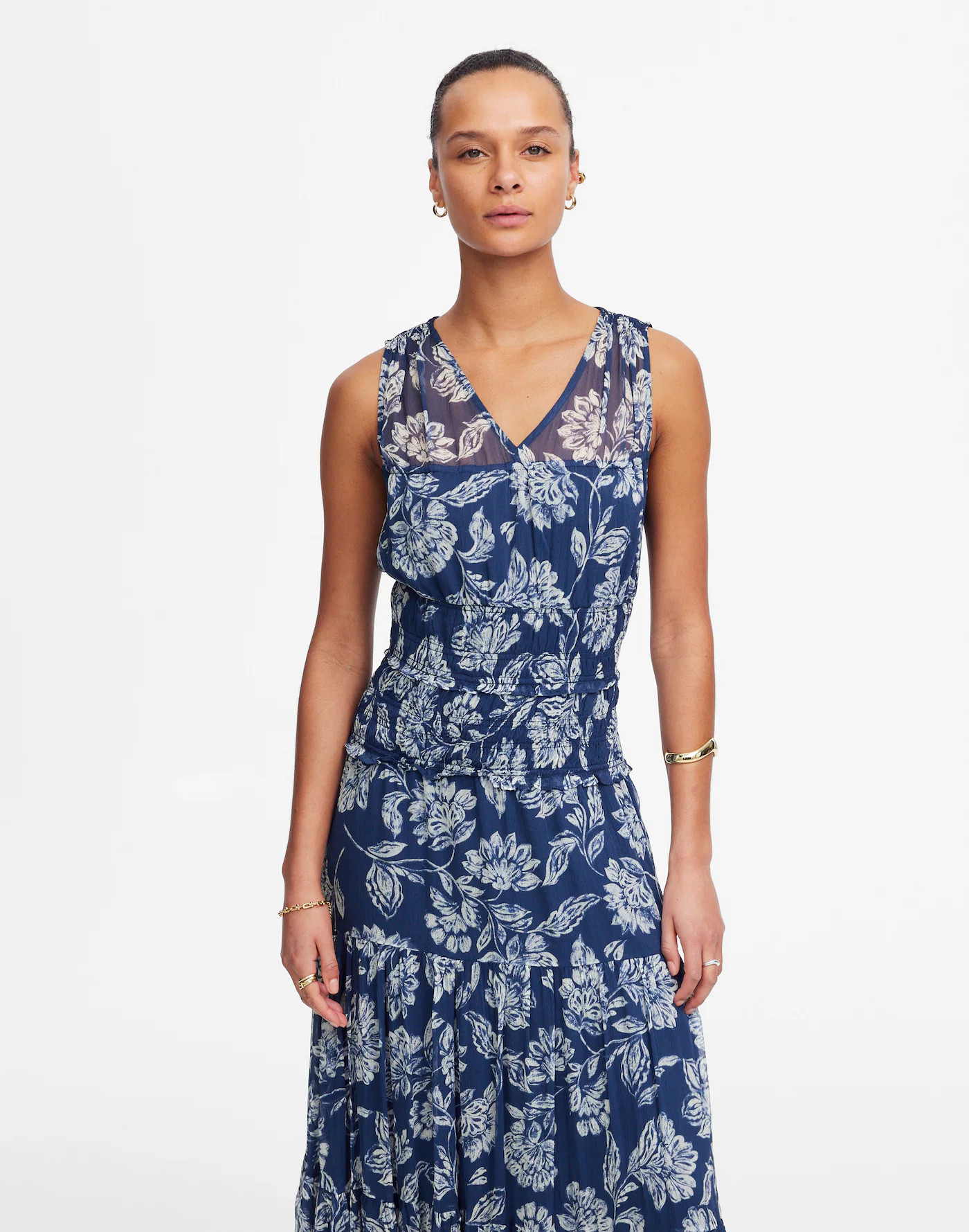 July 4th Outfits, Womens Fashion, Sheer V-Neck Maxi Dress in Floral | Madewell | Madewell
