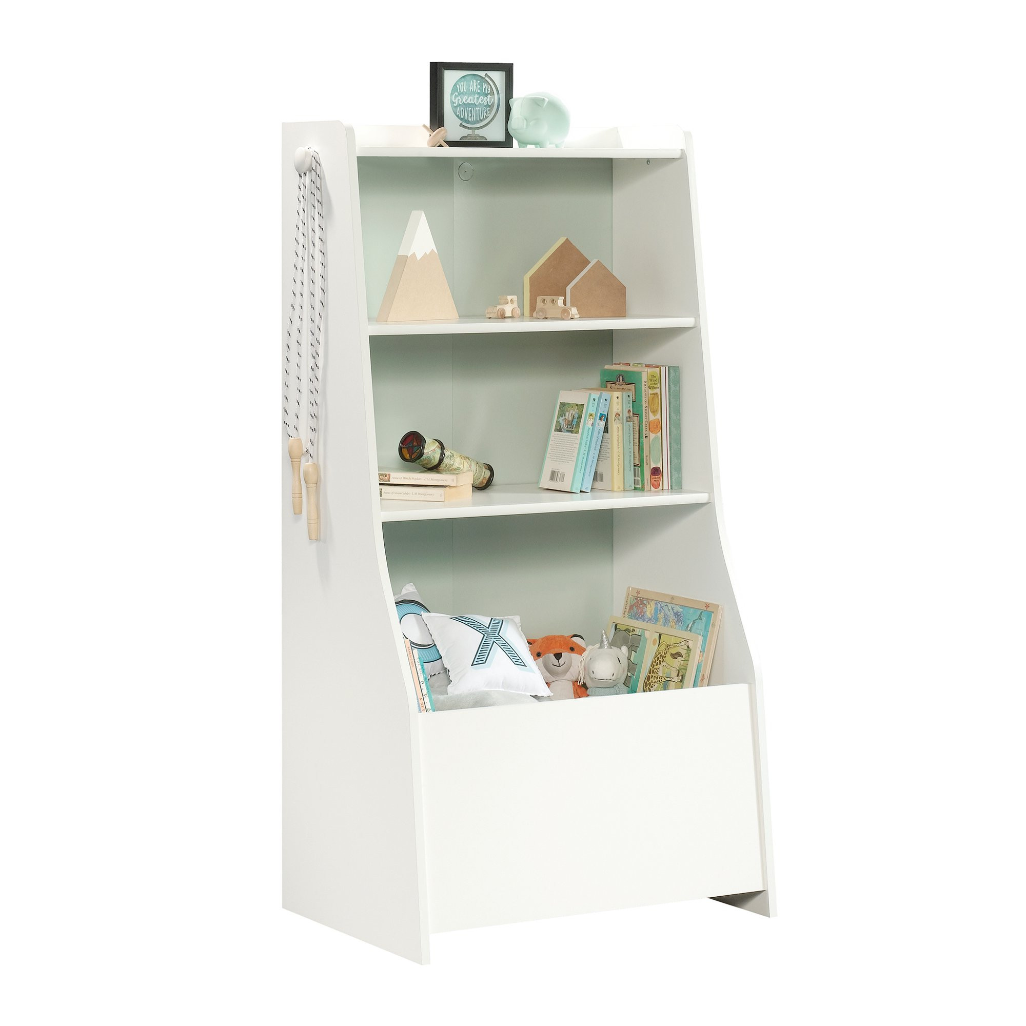 Better Homes & Gardens Cartwheel Bin Bookcase Reversible White Finish | Walmart (US)