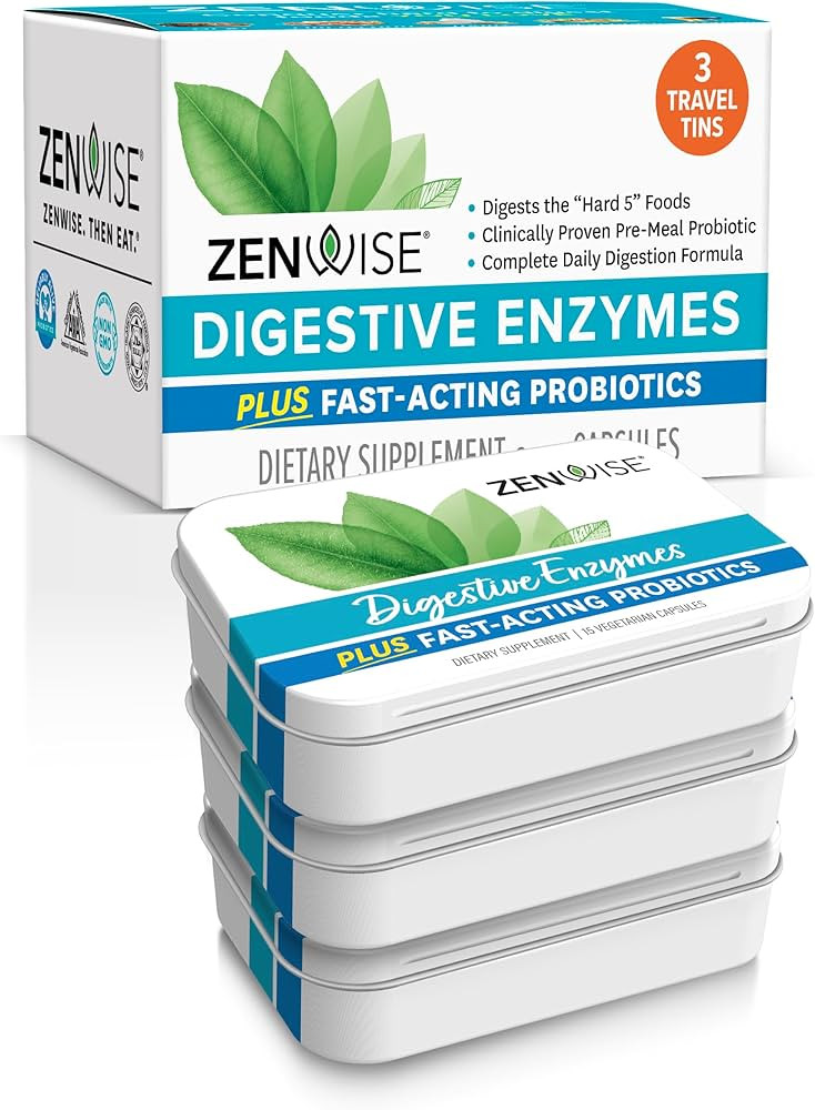 Zenwise Health Digestive Enzymes for Gut Health - Probiotic Multi Enzymes with Prebiotics and Pro... | Amazon (US)