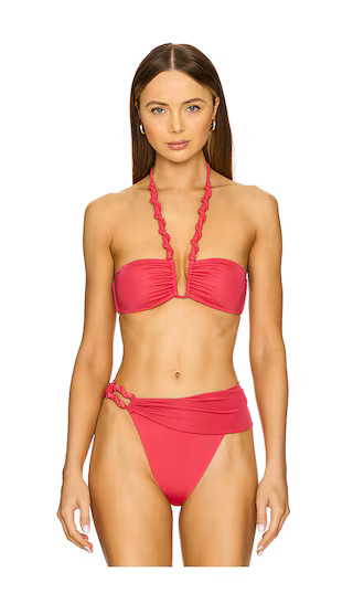Holly Carol Bikini Top in Red | Revolve Clothing (Global)