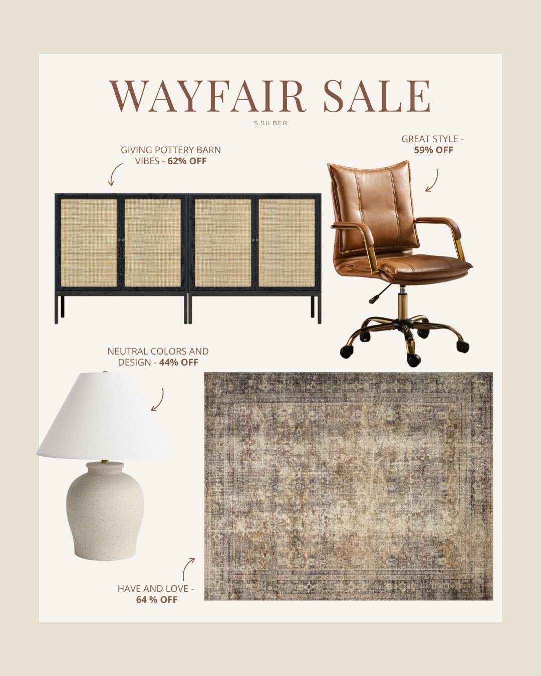 One more day for the Wayfair Epic Summer Sale!


console table, office chair, table lamp, Loloi cloudpile rug, Pottery Barn style, home decor, furniture, Stefana Silber 

 #LTKSeasonal #LTKOver40 #LTKHome