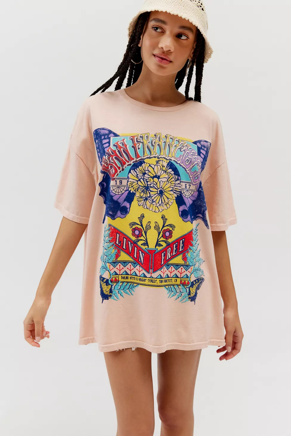 Project Social T San Francisco Livin’ Free T-Shirt Dress | Urban Outfitters (US and RoW)