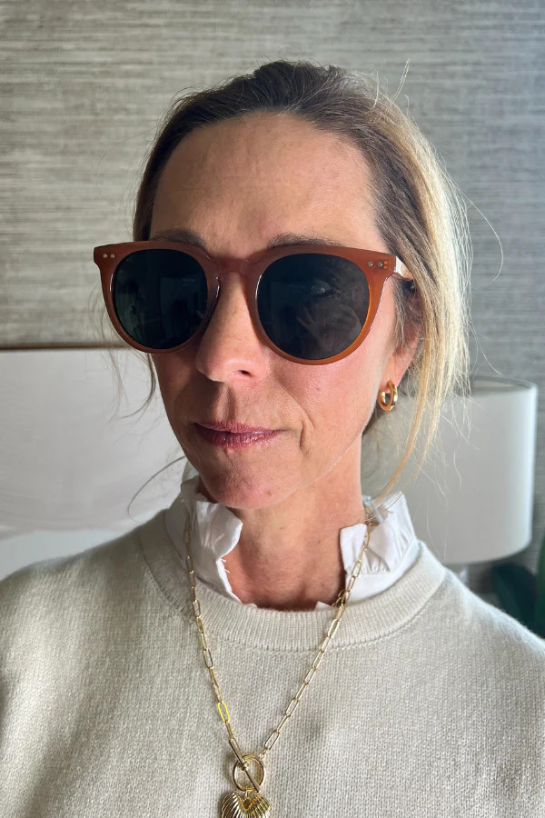 Ella Sunglasses, maple/green by I-SEA | Mimi Seabrook