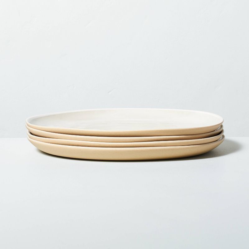 11" Tonal Bamboo-Melamine Dinner Plates Natural/Cream - Hearth & Hand™ with Magnolia | Target