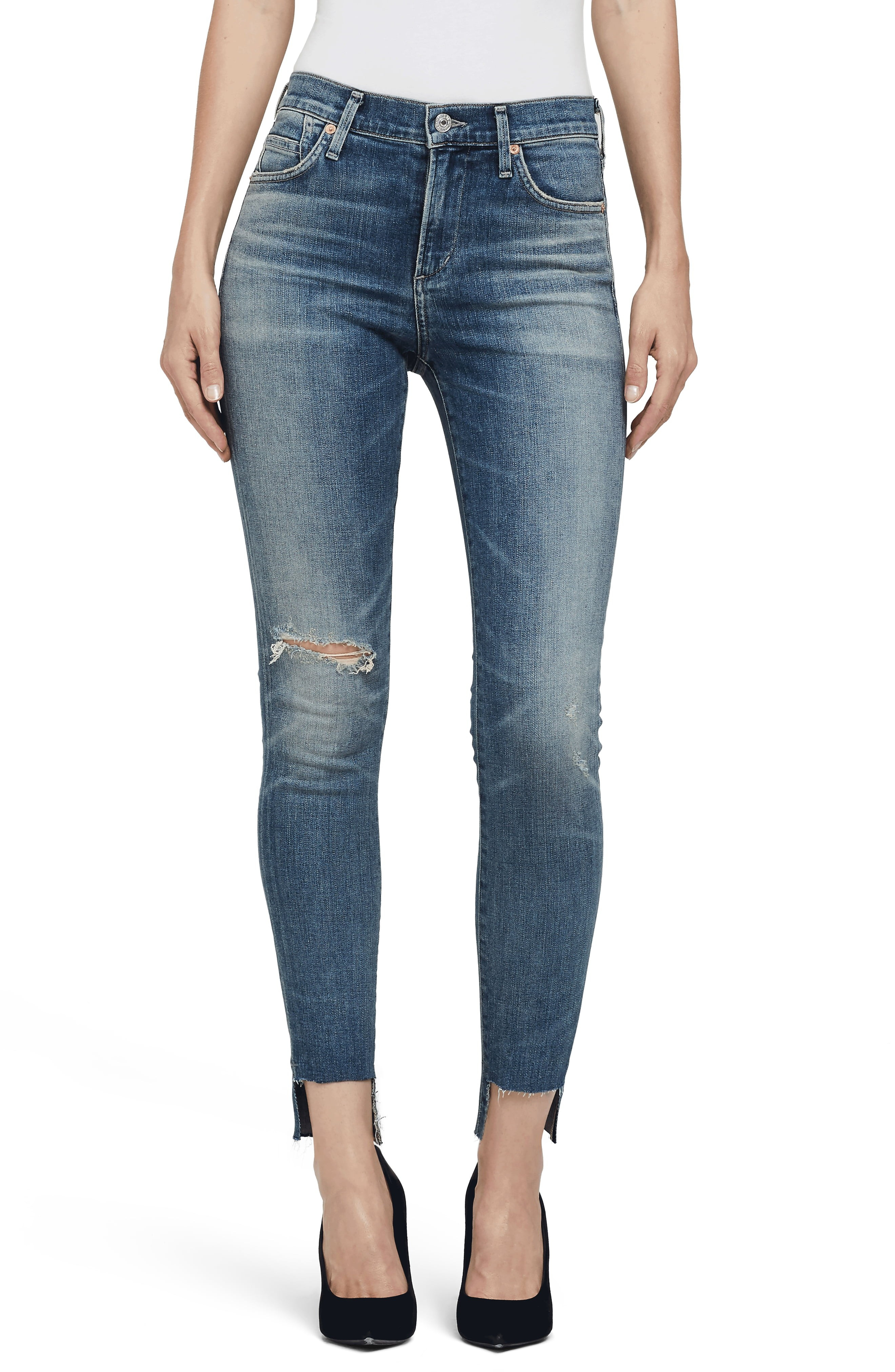 Rocket High Waist Step Hem Skinny Jeans | Nordstrom