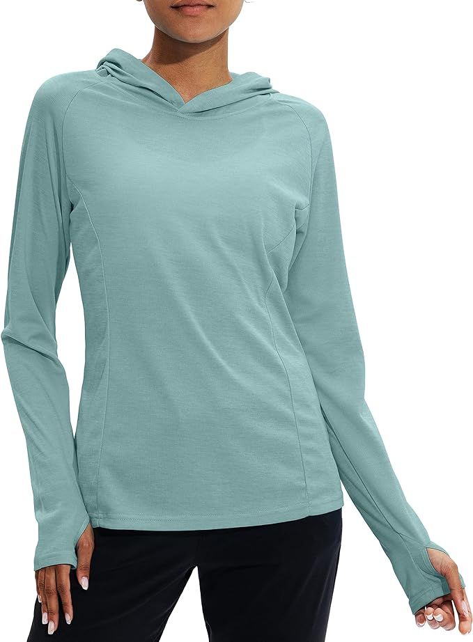 Women's Long Sleeve Shirts UPF 50+ Sun Protection Hoodie Lightweight Shirt Hiking Fishing Running... | Amazon (US)