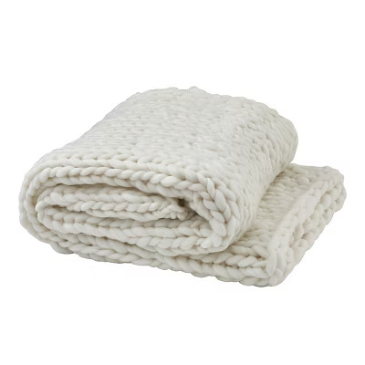 Park Designs Chunky Knit Throw - White | Target
