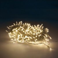 Weihnachtsbeleuchtung 300 LEDs warmweiße Farbe IP44 transparentes Kabel | ManoMano DE