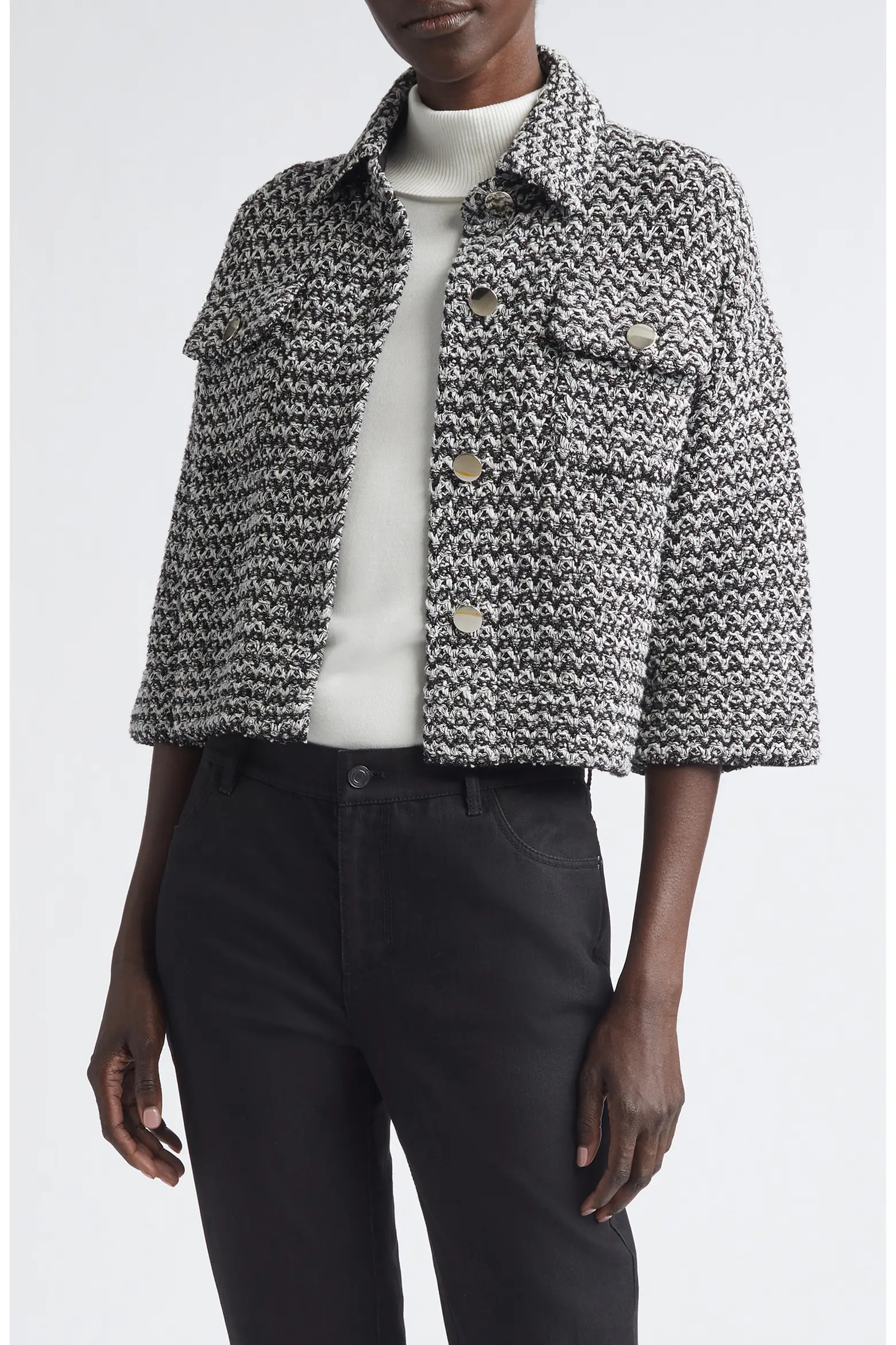 Cotton & Linen Tweed Crop Jacket (Women) | Nordstrom | Nordstrom