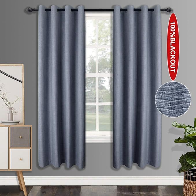 csoft 100% Blackout LinenCurtains with 4 Pass Coating, Energy Efficient Thermal Insulated Window ... | Amazon (US)