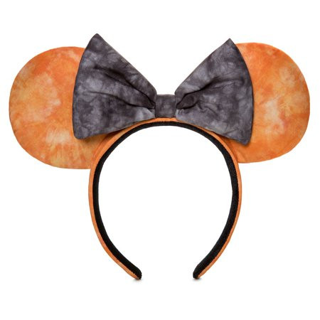 Disney Minnie Mouse Halloween Ear Headband Orange Black Bow | Walmart (US)